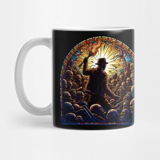 Epic Explorer in Mystical Crypt - Stained Glass - Vintage Adventure Mug